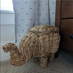 Opalhouse Rattan Elephant Basket Natural - 15.7" x 12.2" retired discontinued